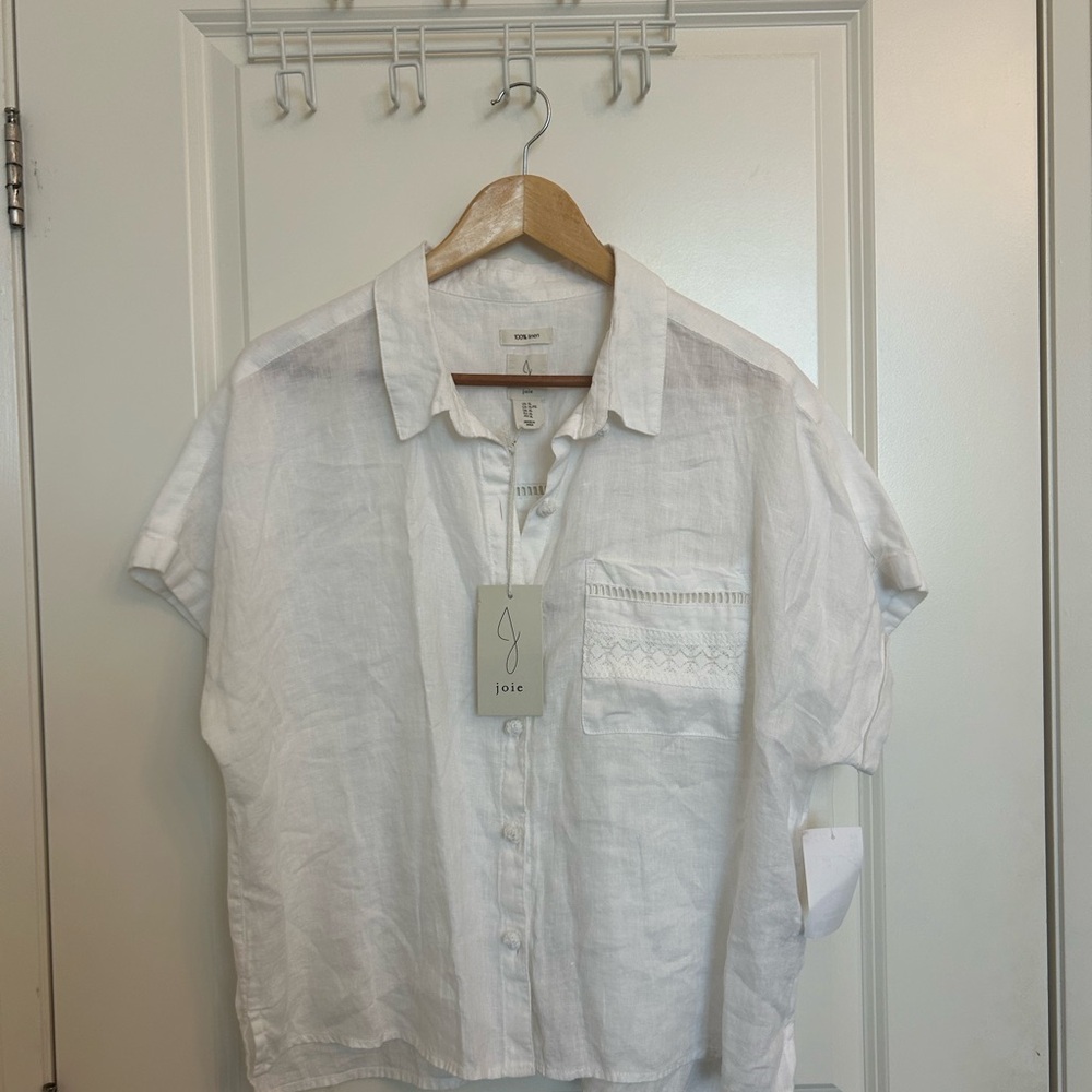 ✨Host Pick✨ Joie White Linen Shirt